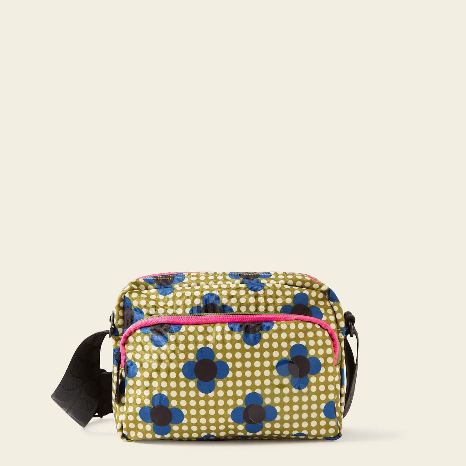 Angle Camera Bag in Flower Polka Dot Olive by Orla Kiely