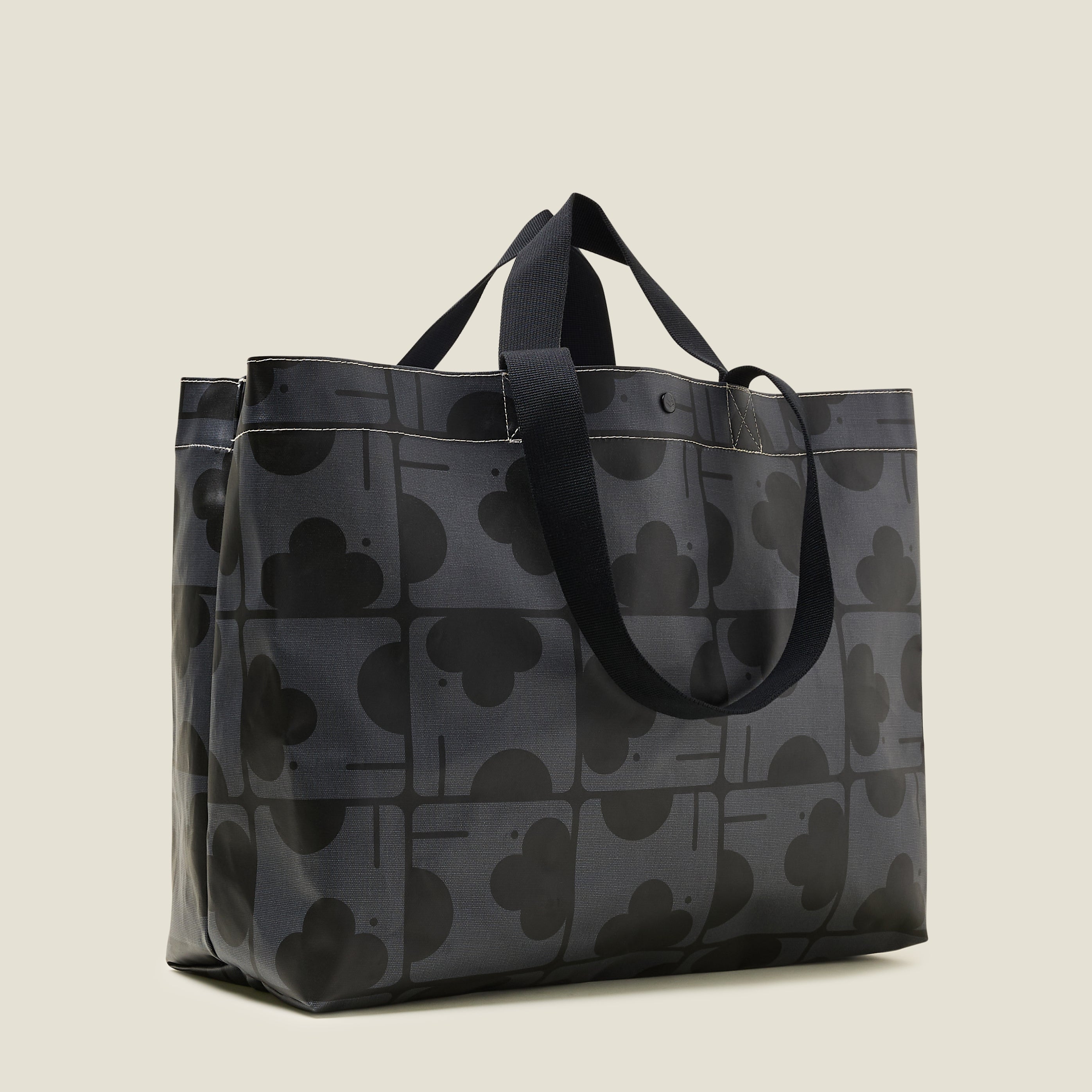Roll out Large Tote - Elephant Maze Charcoal