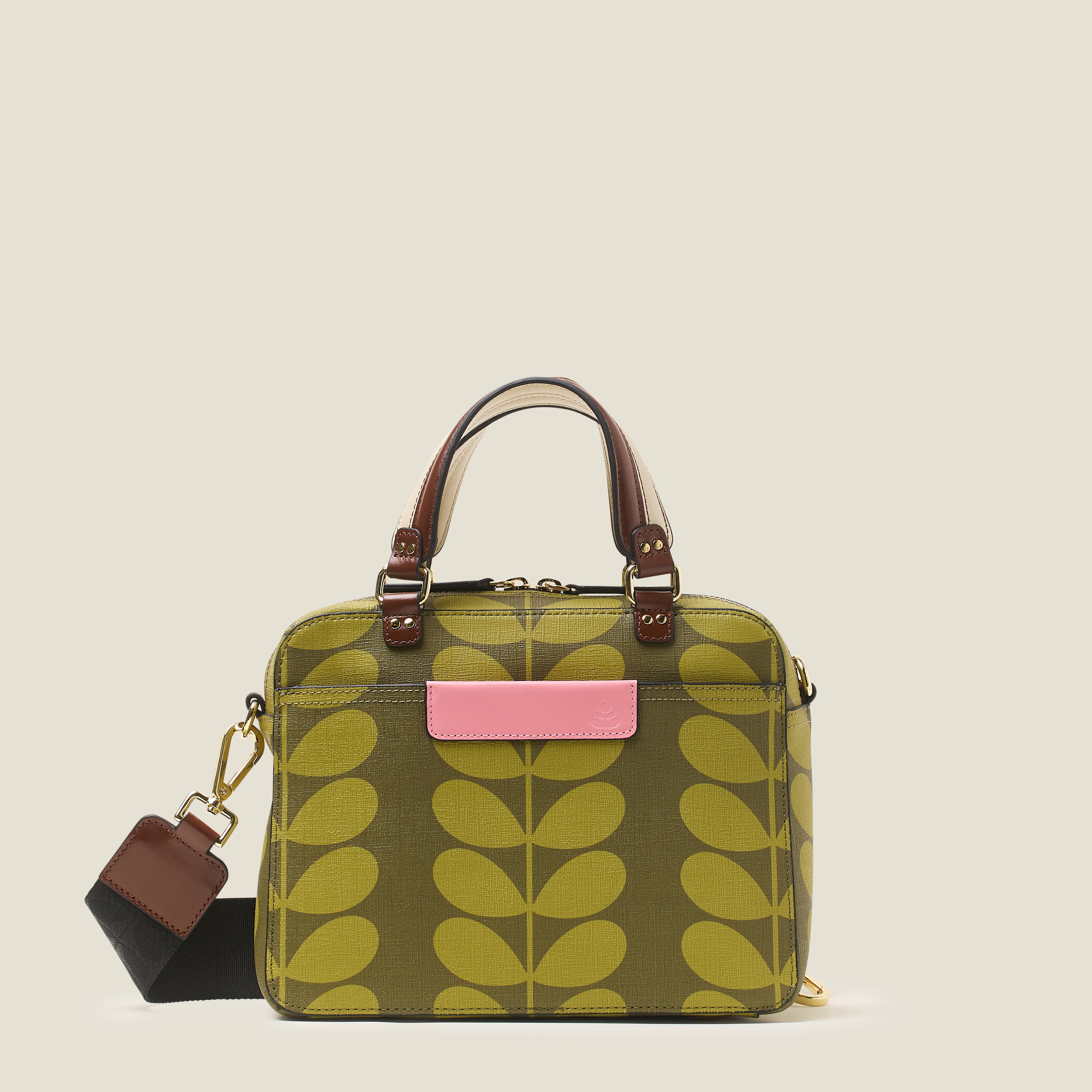 Block Medium Handbag - Solid Stem Olive