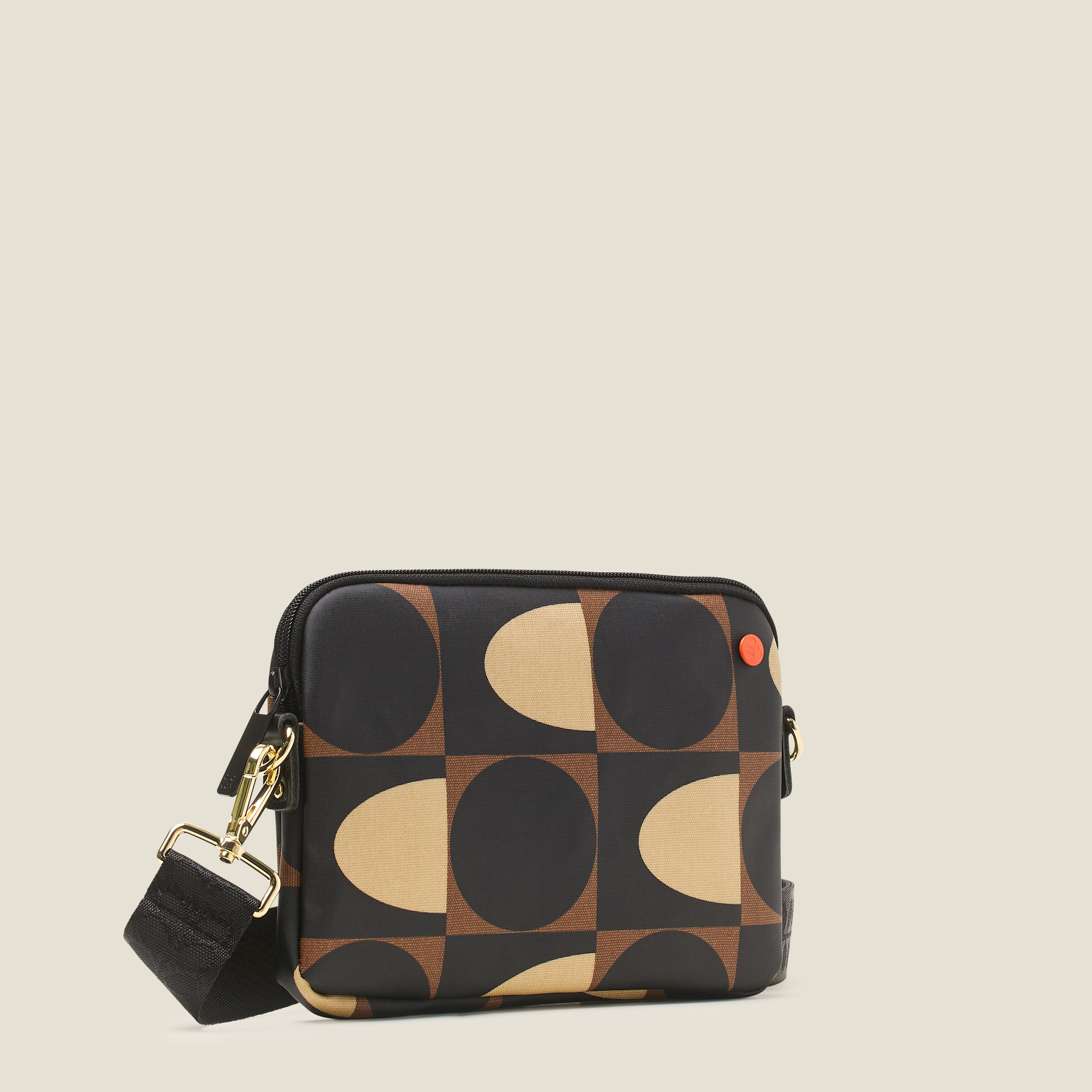 Slim Crossbody Bag - Spot Square Mocha