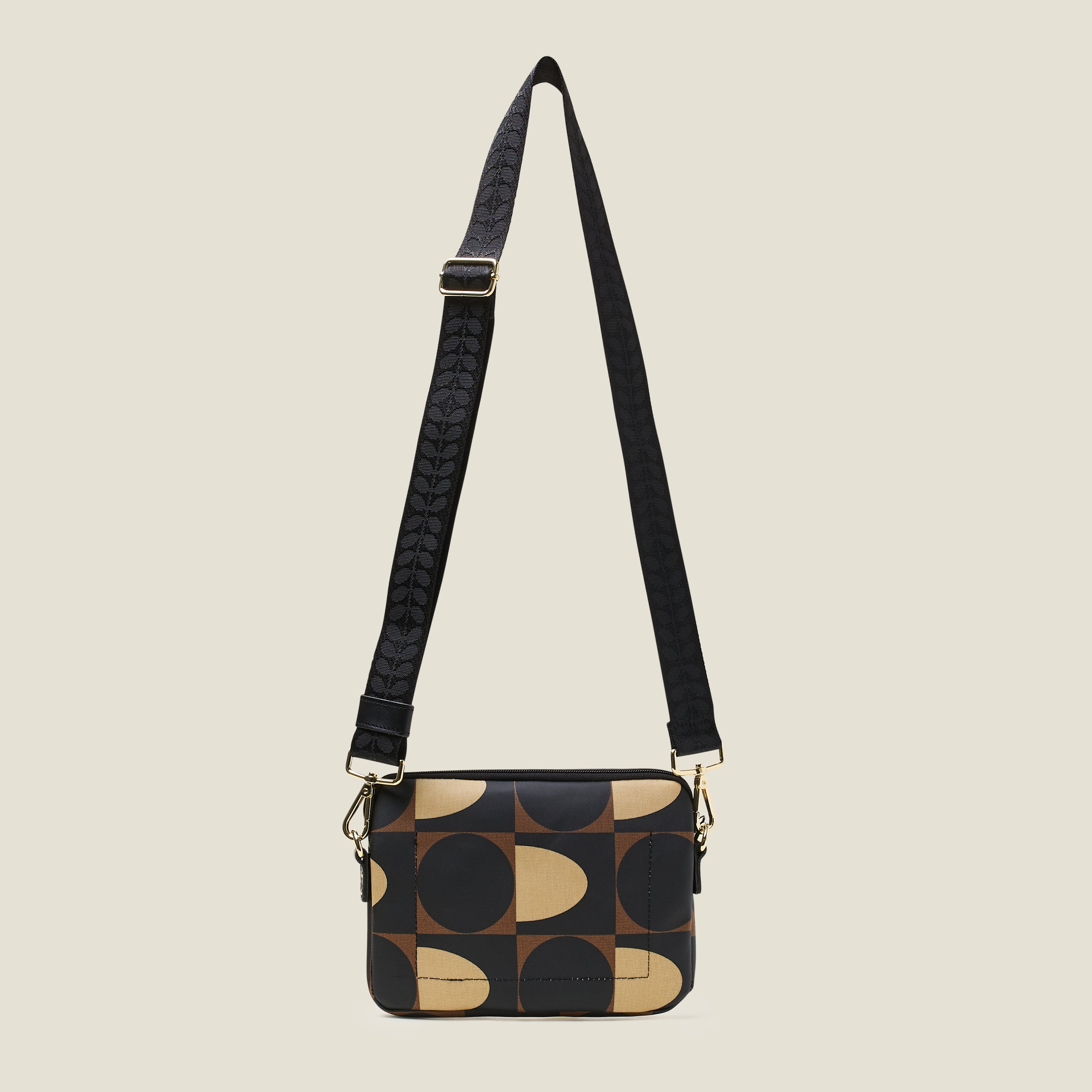 Slim Crossbody Bag - Spot Square Mocha