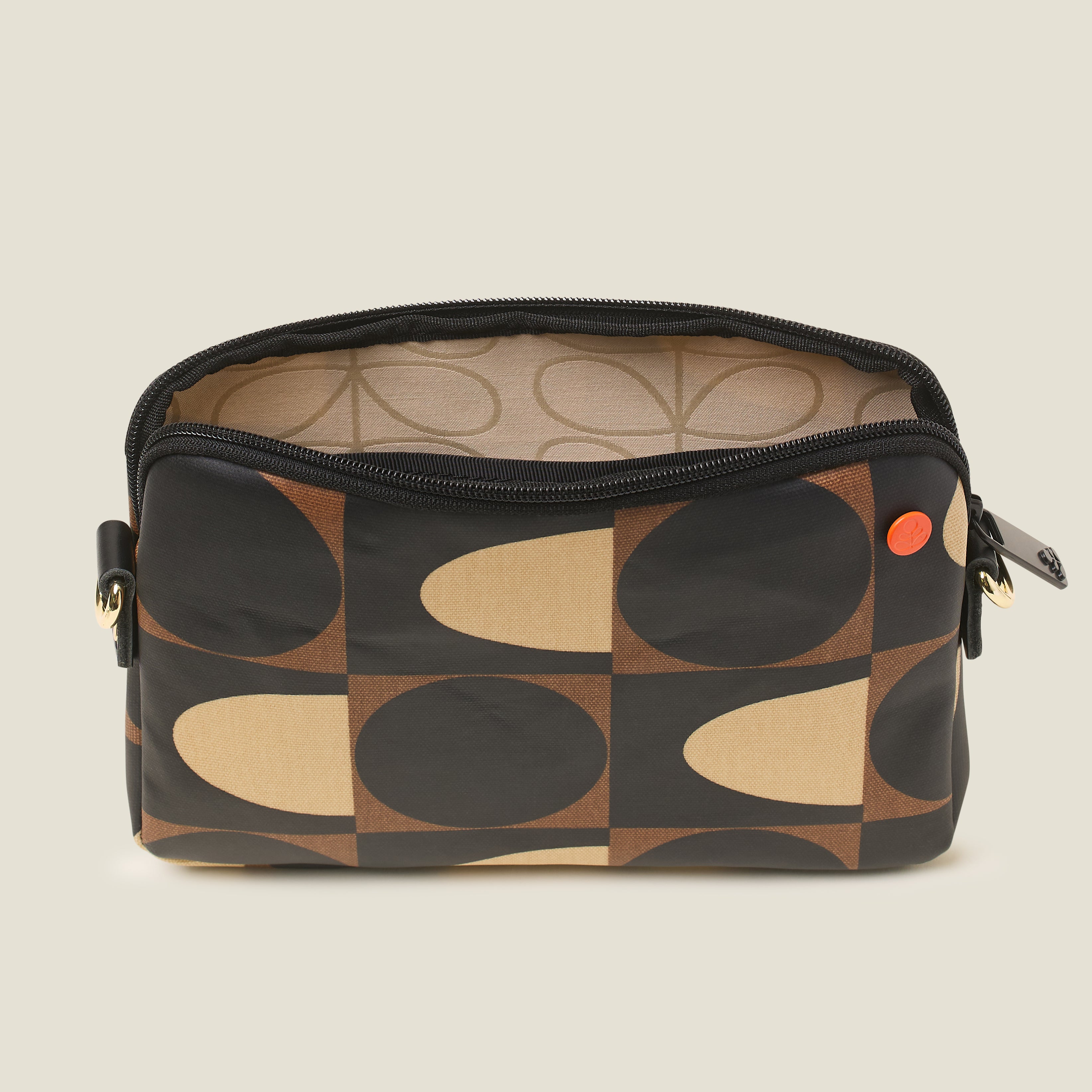 Slim Crossbody Bag - Spot Square Mocha