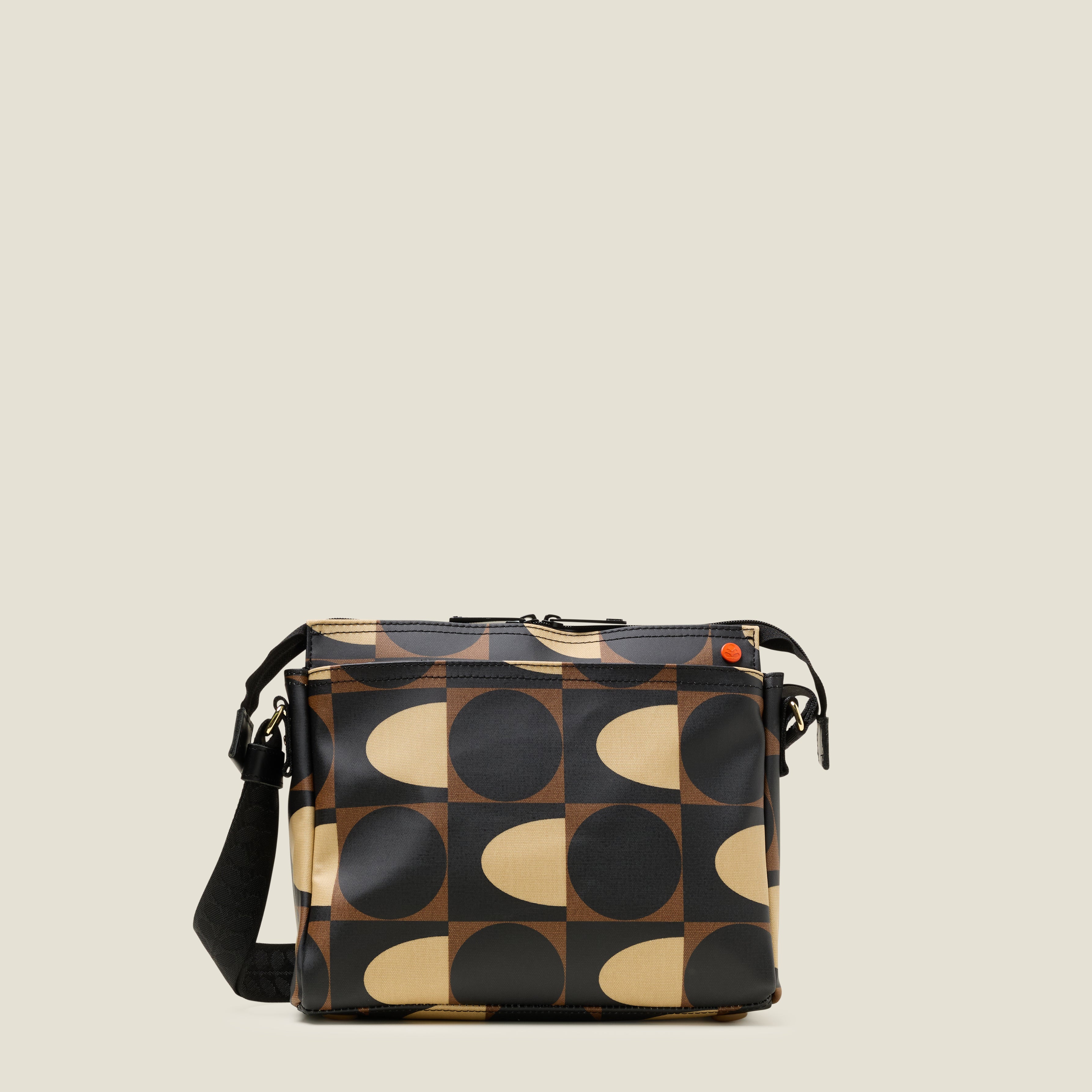 Fielder Crossbody Bag - Spot Square Mocha