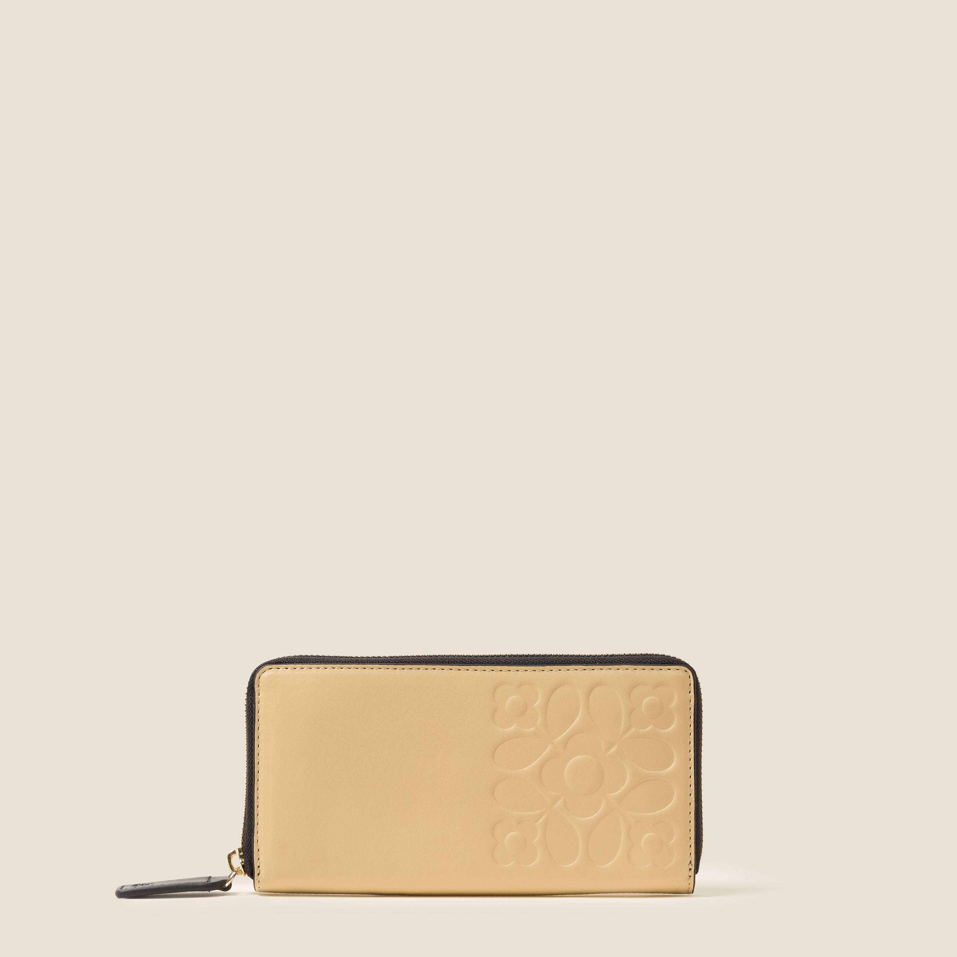 Forget Me Not Leather Wallet - Tile Emboss Cream