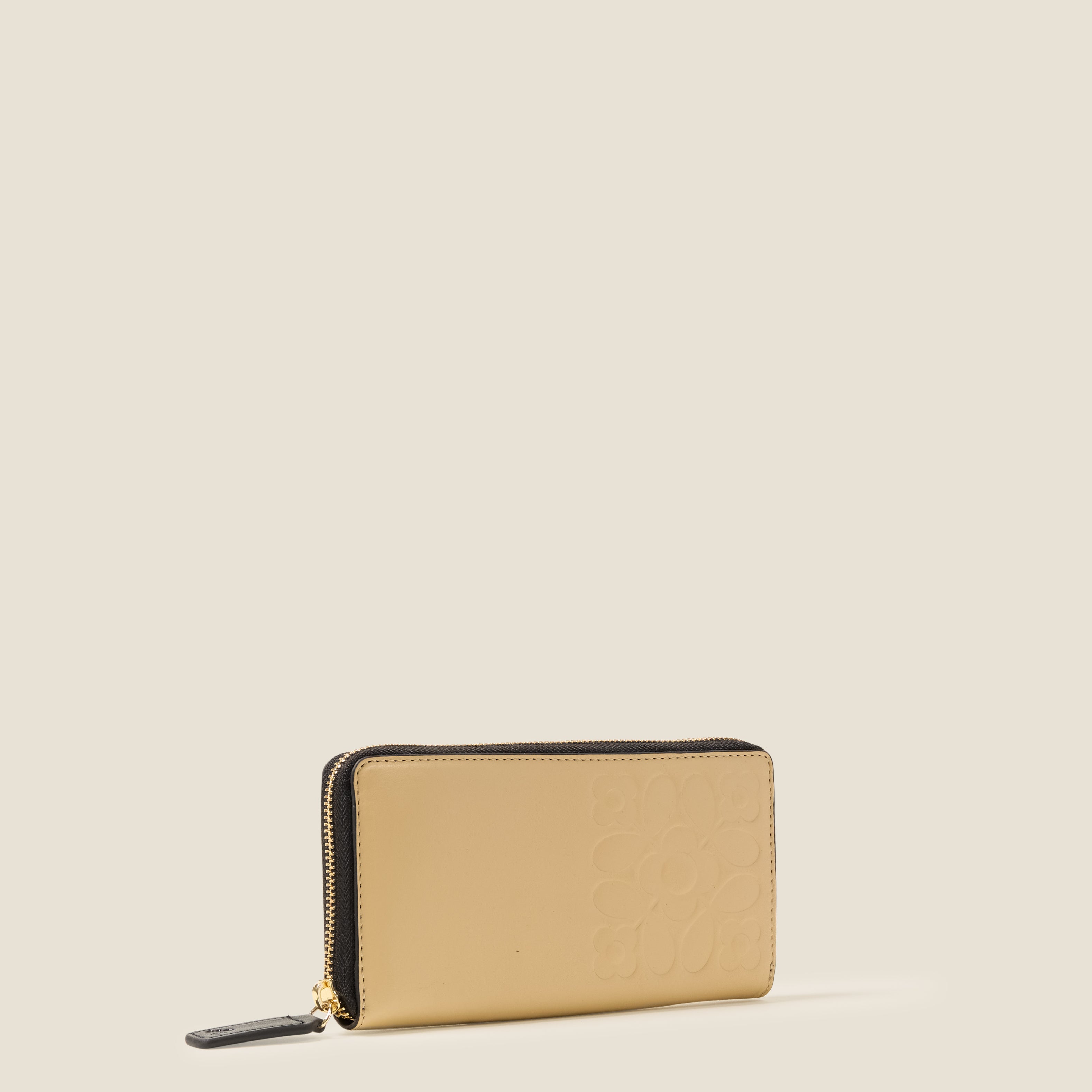 Forget Me Not Leather Wallet - Tile Emboss Cream