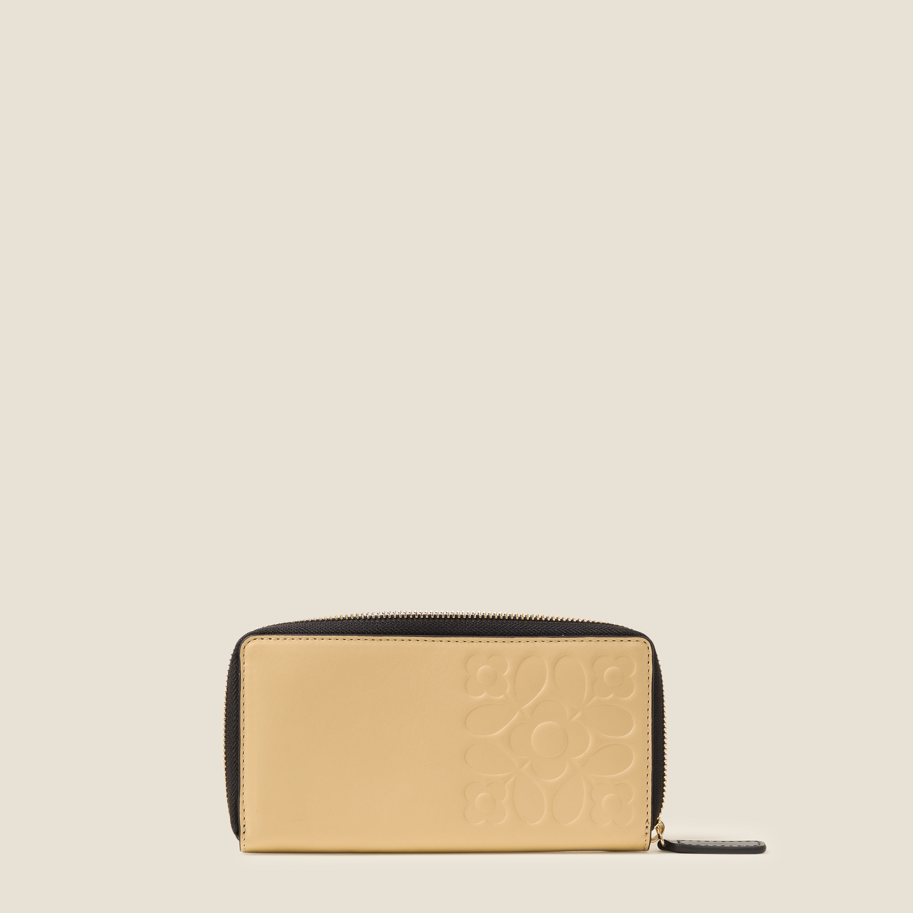 Forget Me Not Leather Wallet - Tile Emboss Cream