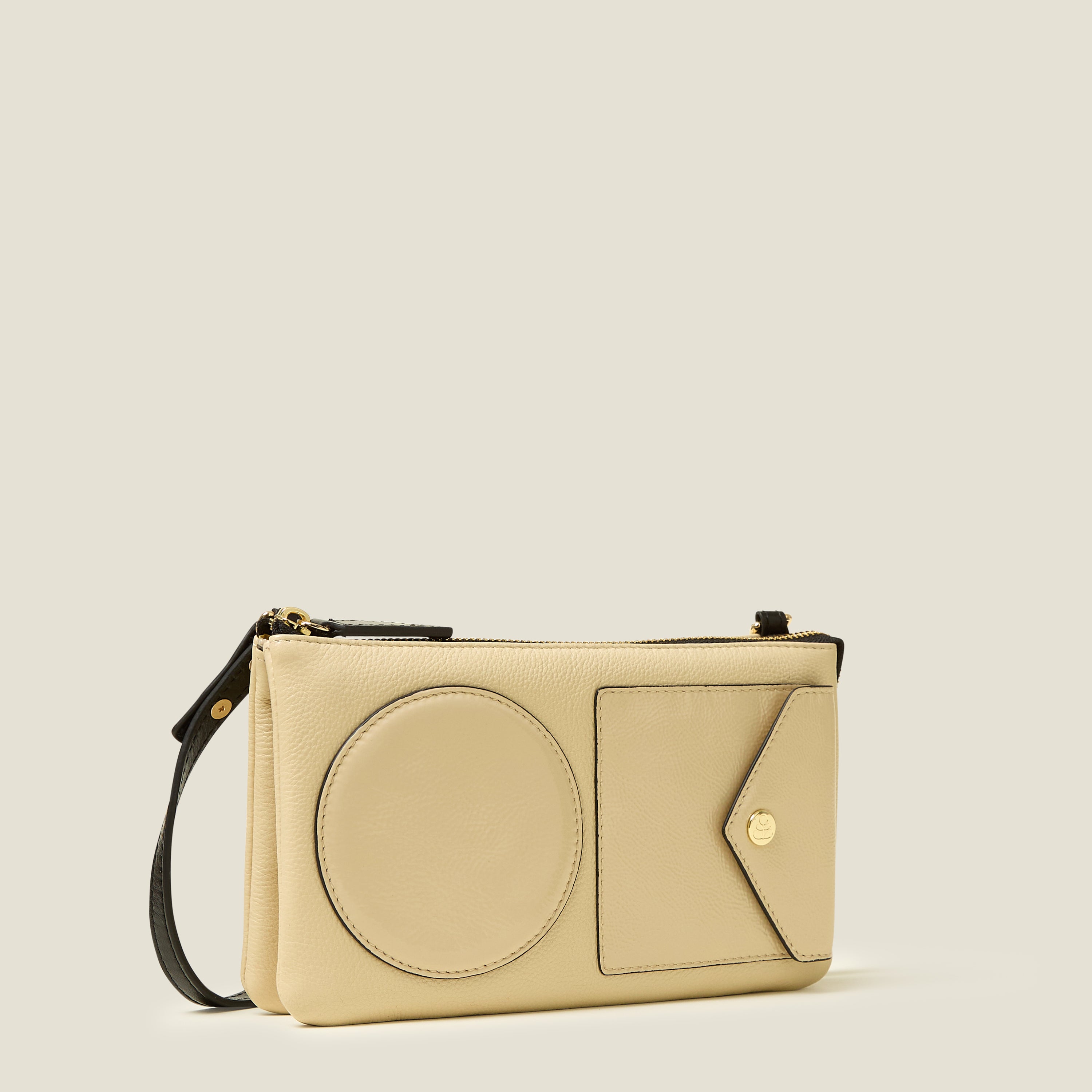 Folio Crossbody - OK Applique Cream