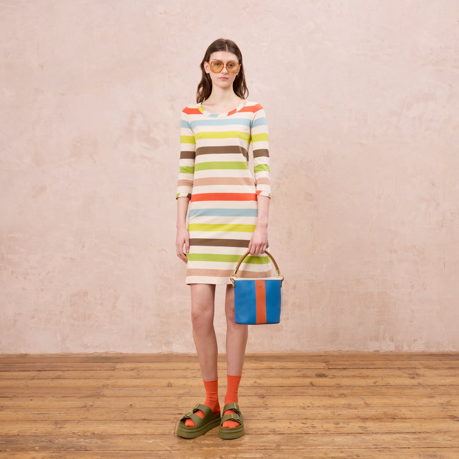 Smile Sling Crossbody - Colour Block True Blue