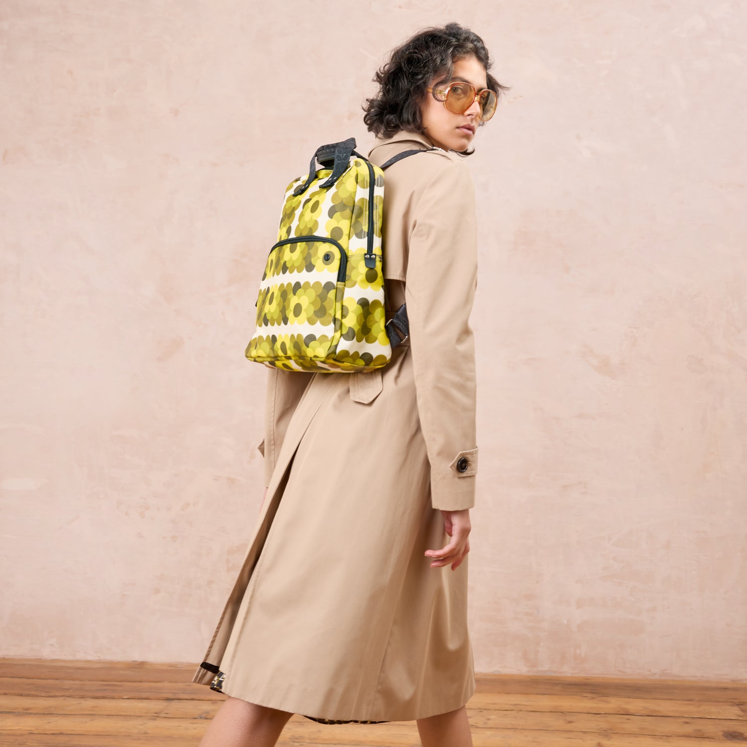 Lotta Backpack - Retro Flower Yellow