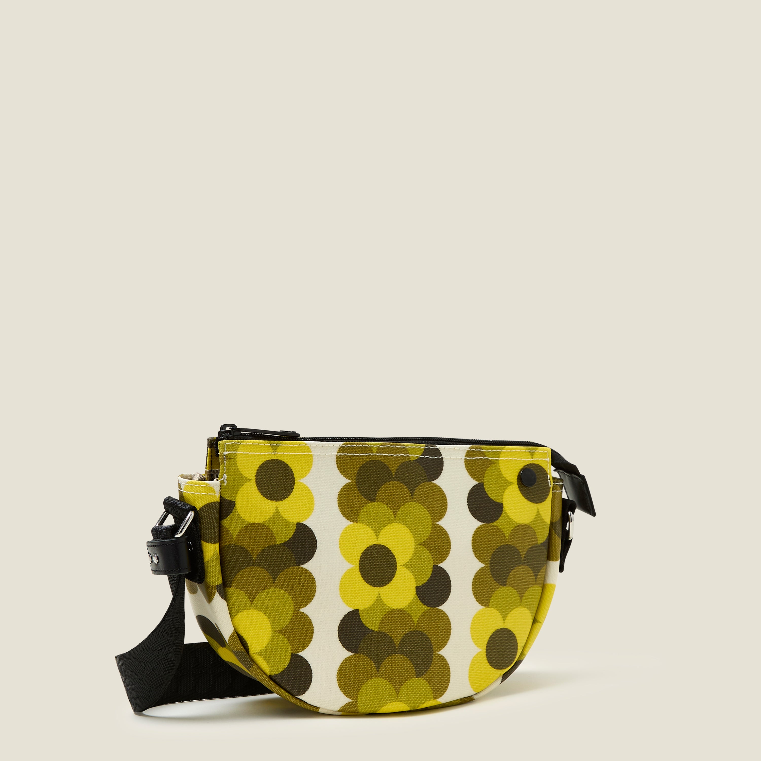 Mini Rounder Crossbody - Retro Flower Yellow