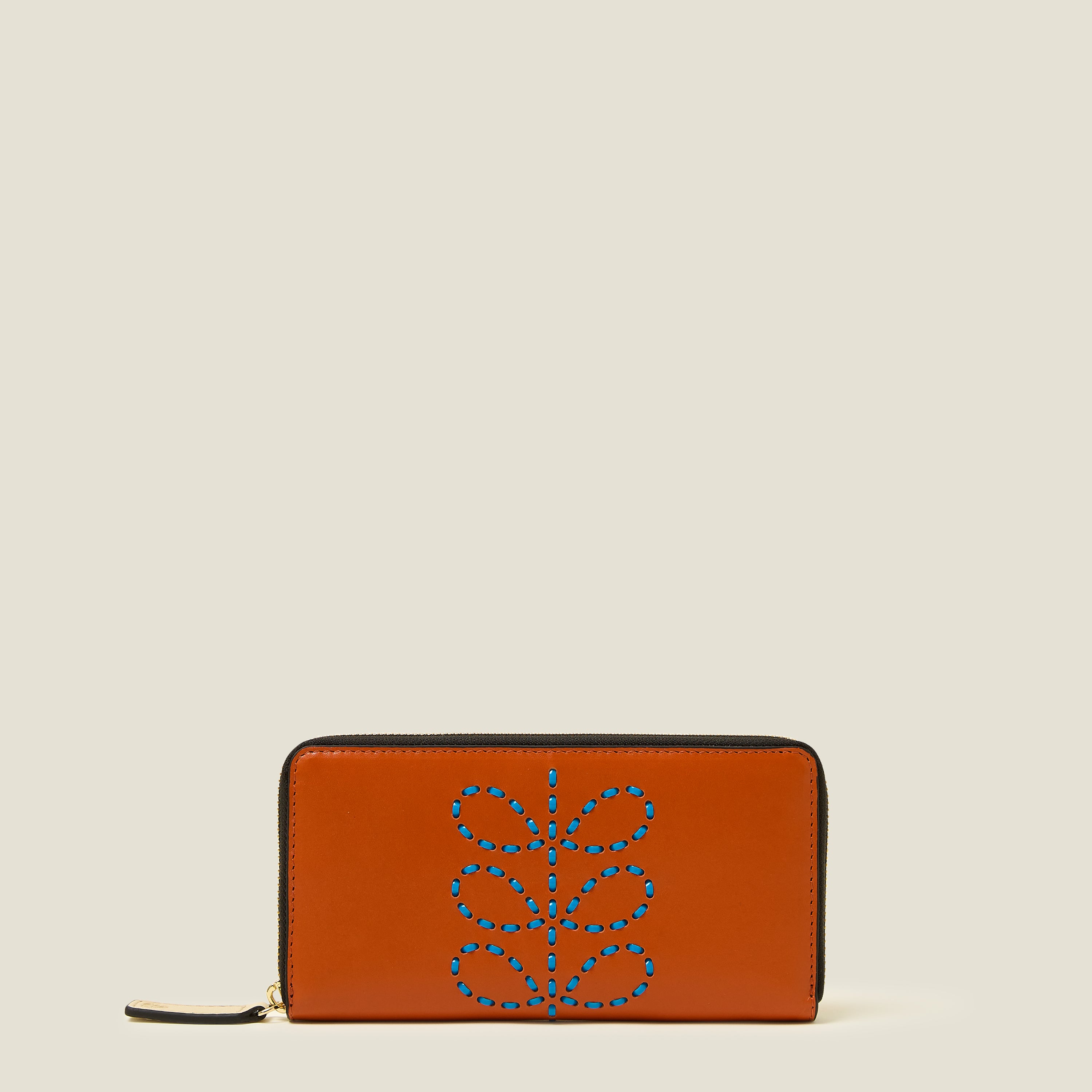 Forget Me Not Wallet - Whipstitch Stem Orange
