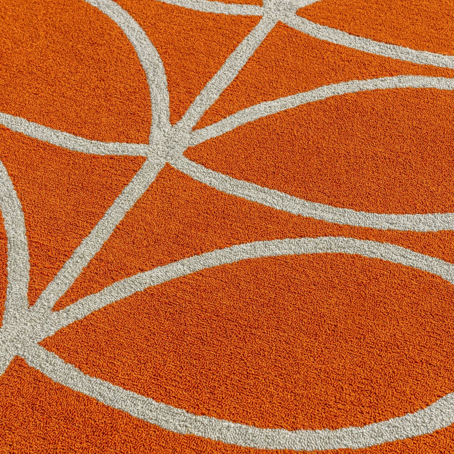 Linear Stem Outdoor Rug - Orange