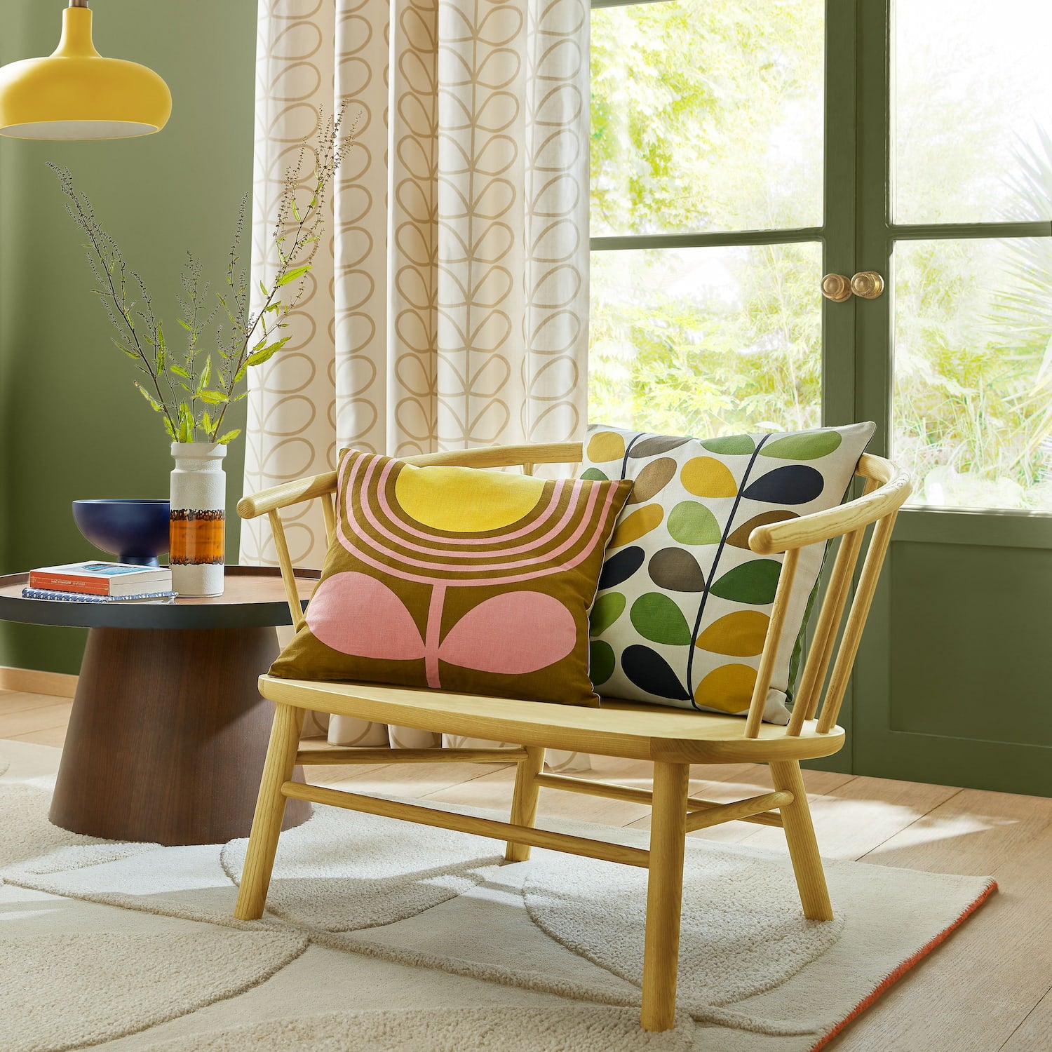 Striped Tulip Cushion - Pink Ochre