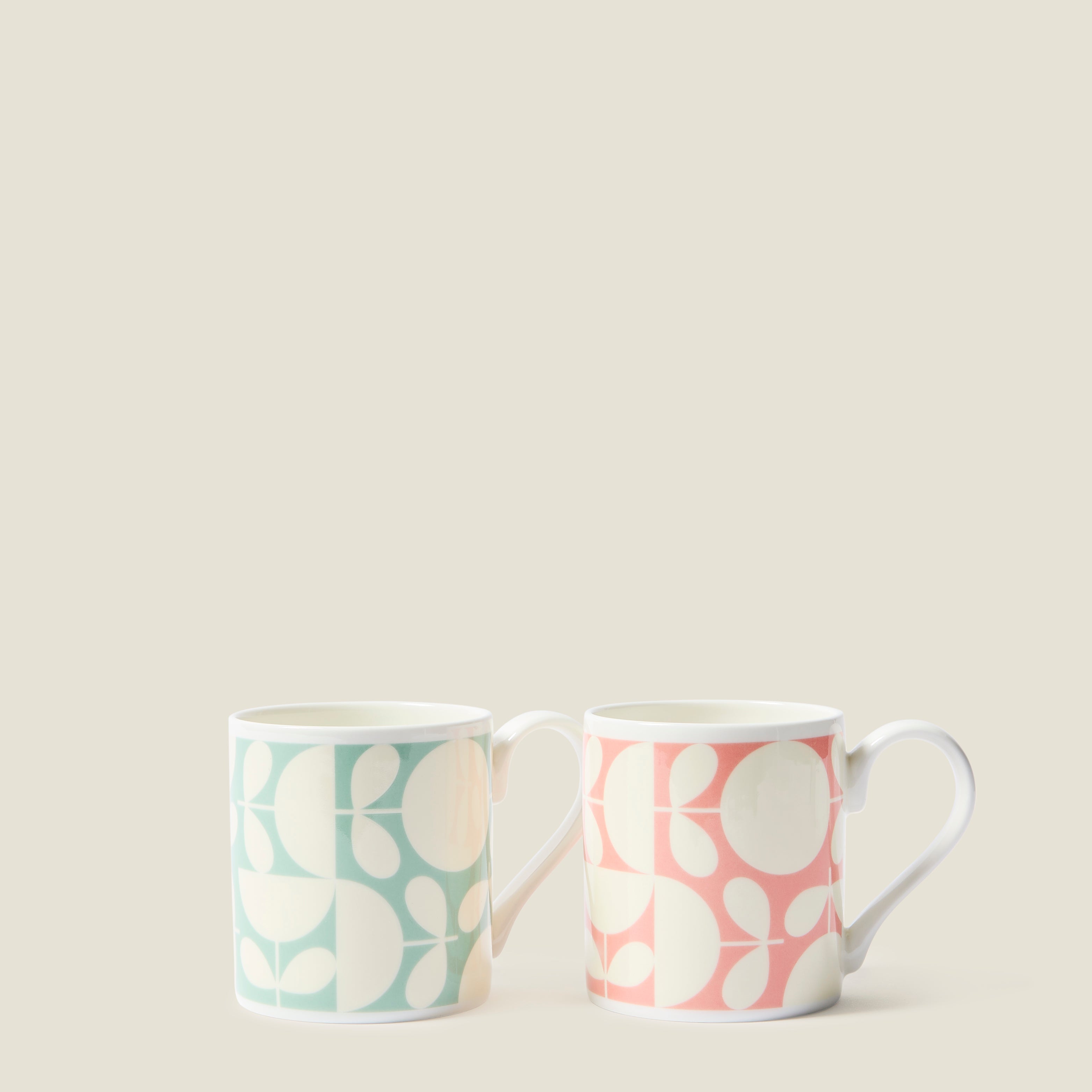 Standard Mug Set of 2 - Patchwork Stem