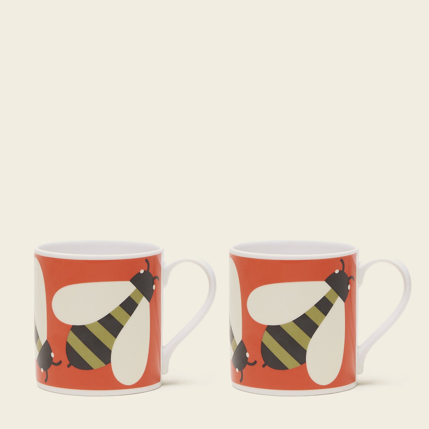 Large Mug Set of 2 - Busy Bee Orange Seconds