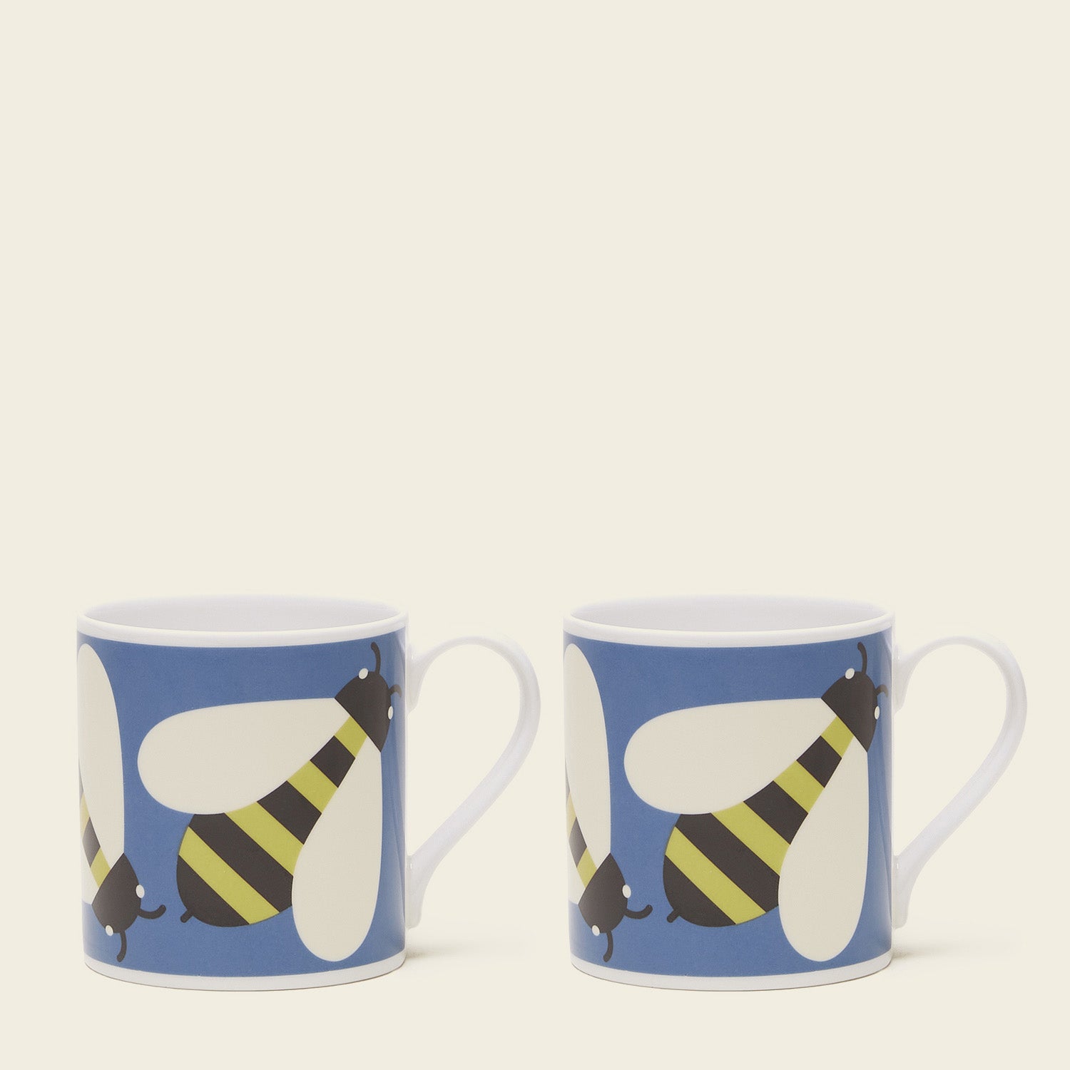 Large Mug Set of 2 - Busy Bee Blue Seconds
