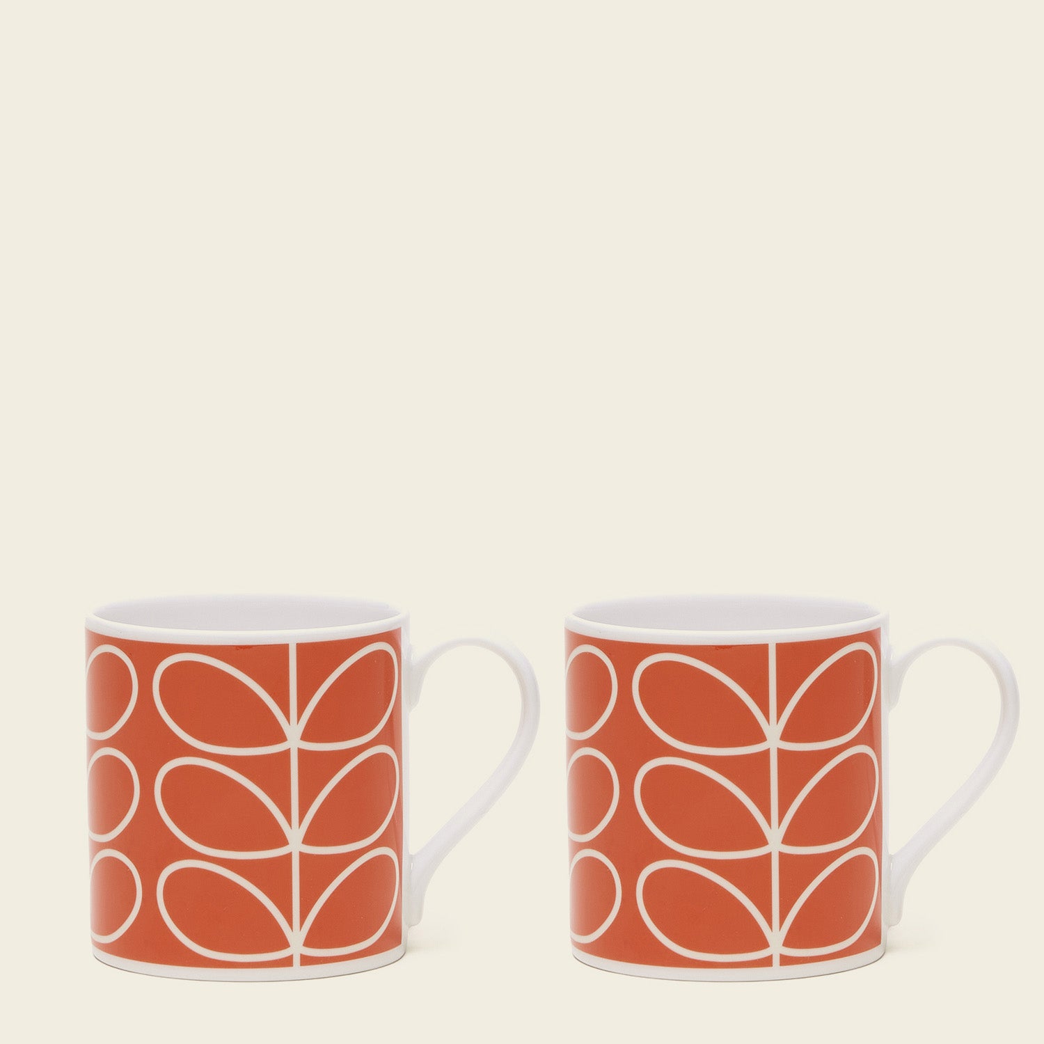 Large Mug Set of 2 - Linear Stem Poppy Seconds