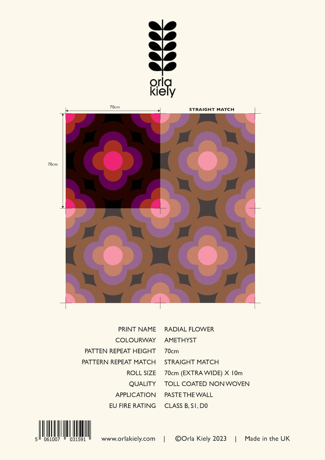 Radial Flower Wallpaper - Sample ROW