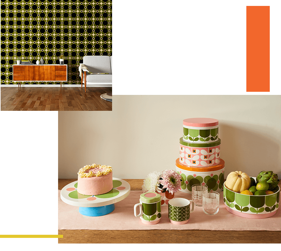 Collage of Orla Kiely homeware